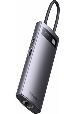 Baseus WKWG080013 StarJoy Dokovací stanice / 3x USB 3.0 / HDMI / USB-C PD / RJ45