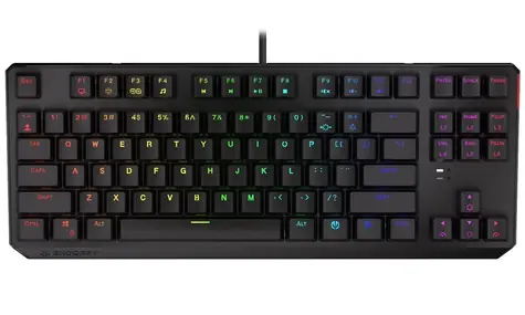 Endorfy Thock TKL CZ Brown černá / Herní klávesnice / Drátová / USB / CZ layout / 87 kláves / RGB