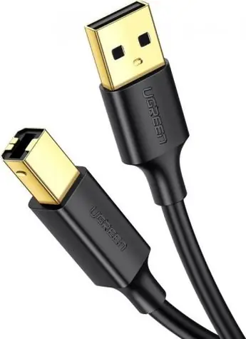 Ugreen US135 Kabel USB-A 2.0 (M) - USB-B (M) 2 m černá / pozlacené konektory