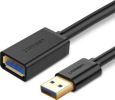 Ugreen Kabel USB-A 3.0 (M) - USB-A 3.0 (F) 3 m černá