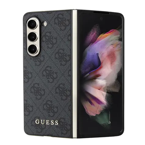 GUESS 4G Charms Zadní Kryt pro Samsung Galaxy Z Flip 5 šedá