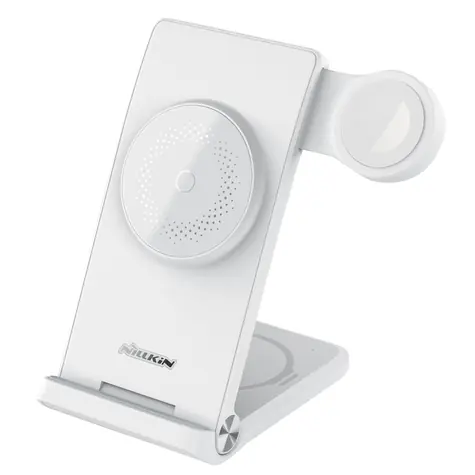 Nillkin PowerTrio 3v1 Bezdrátová Nabíječka MagSafe pro Apple Watch bílá