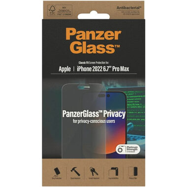 PanzerGlass Privacy AB Tvrzené sklo pro Apple iPhone 14 Pro Max číra