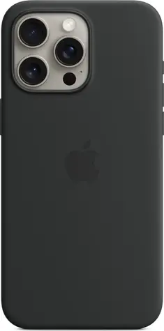 Apple Silikonový kryt s MagSafe pro iPhone 15 Pro Max černá