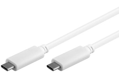 PremiumCord Kabel USB-C M/M bílá / 1m
