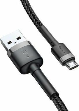Baseus CAMKLF-BG1 Kabel USB-A (M) - Micro-USB (M) 1 m černo-šedá