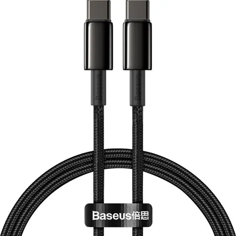Baseus CATWJ-01 Kabel USB-C (M) - USB-C (M) 1 m černá / 100W