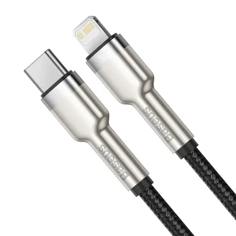 Baseus CATLJK-01 Kabel USB-C (M) - Lightning (M) 0.25 m černá / 20W