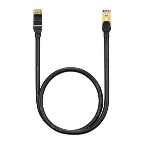 Baseus WKJS010001 Síťový kabel CAT7 0.5 m černá / RJ-45 - RJ45 / 10Gbps