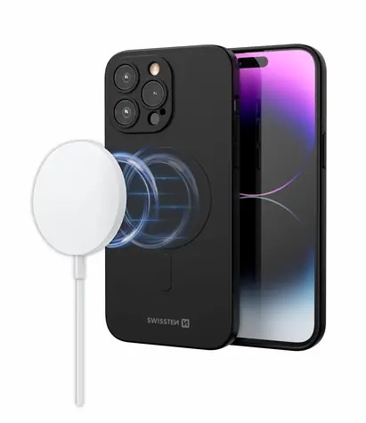 SWISSTEN SOFT JOY MagStick Pouzdro pro Apple iPhone 15 Pro Max černá 
