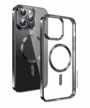 SWISSTEN CLEAR JELLY MagStick METALLIC Pouzdro pro Apple iPhone 13 Pro černá 