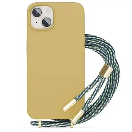 Epico Silikonový zadní kryt se šňůrkou pro Apple iPhone 14 Pro Max písková