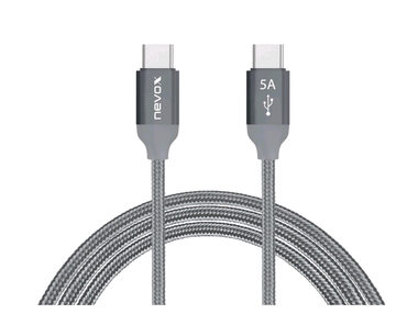 Nevox Kabel USB-C (M) - USB-C (M) 1 m šedá / 100W