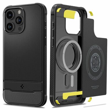Spigen Rugged Armor MagSafe ochranný kryt pro Apple iPhone 15 Pro Max černá 