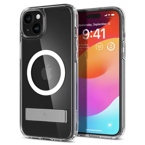 Spigen Ultra Hybrid S MagSafe ochranný kryt pro Apple iPhone 15 Plus čirá 
