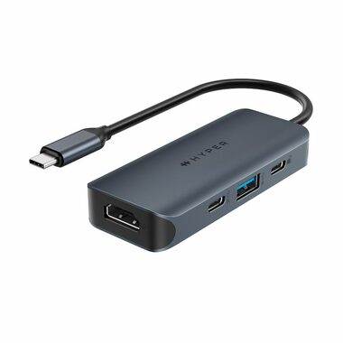 Hyper EcoSmart Gen.2 USB-C Hub 4v1 černá / USB-C / USB-A / HDMI 4K 60 Hz