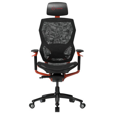 Lorgar Grace 855 červená / Ergonomická židle / nastavitelná / síťovaná / pojezdová kolečka / nosnost 150 kg