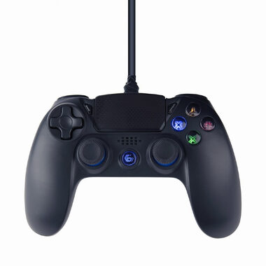 Gembird JPD-PS4U-01 Gamepad černá / vibrační systém / PS4 / PC / USB / LED / 3m
