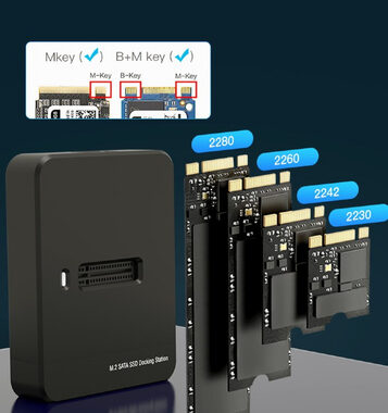 Gembird DD-U3M2 Dokovací stanice pro SSD / USB-C / M.2 