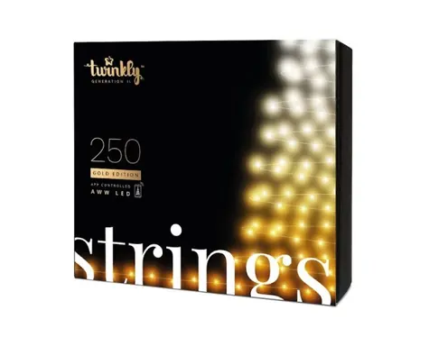 Twinkly Strings AWW 250 ks 20 m / Chytré žárovky na stromeček / AWW / Wi-Fi / Bluetooth