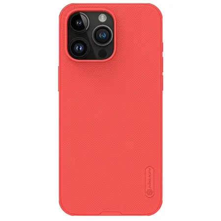 Nillkin Super Frosted PRO Zadní Kryt pro Apple iPhone 15 Pro Max červená (Without Logo Cutout)