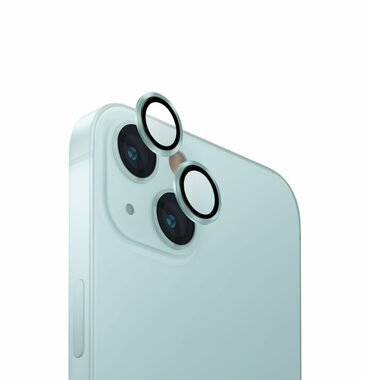 Uniq Optix hliníkové ochranné sklo na čočku fotoaparátu pro Appple iPhone 15/15 Plus Cool mint (mint)