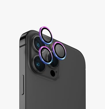 Uniq Optix hliníkové ochranné sklo na čočku fotoaparátu pro Appple iPhone 15 Pro Max Iridescent