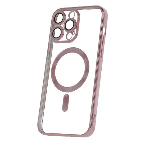 CPA Silikonové TPU pouzdro Mag Color Chrome pro iPhone 15 Pro Max růžová