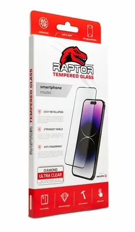 SWISSTEN RAPTOR DIAMOND ULTRA CLEAR 3D Temperované sklo pro Apple iPhone 15 Pro Max černá 
