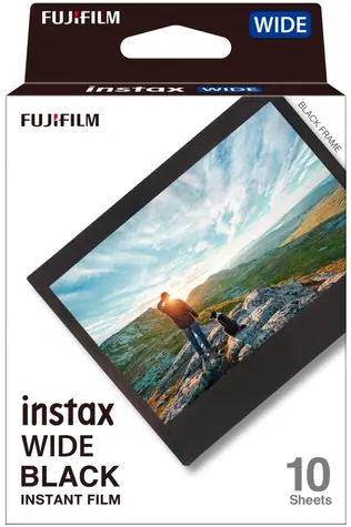 Fujifilm Instax Film wide černá 10 ks / Instantní film / formát papíru 108 x 86 mm / ISO 800