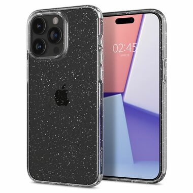 Spigen Liquid Crystal Glitter ochranný kryt pro Apple iPhone 15 Pro Max crystal quartz 