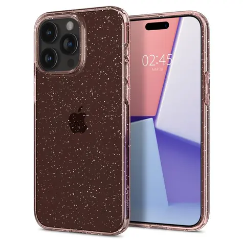 Spigen Liquid Crystal Glitter ochranný kryt pro Apple iPhone 15 Pro Max rose quartz 