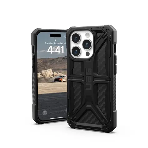 UAG Monarch ochranný kryt pro Apple iPhone 15 Pro carbon fiber 