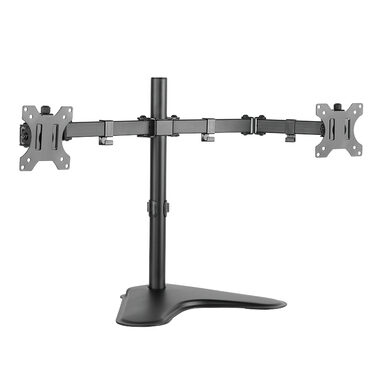 LogiLink BP0045 černá / Rameno na 2 monitory / VESA / 17" až 32" / do 8 kg