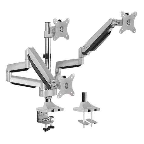 LogiLink BP0052 stříbrná / Rameno na 3 monitory / VESA / 13" až 32" / do 7 kg 