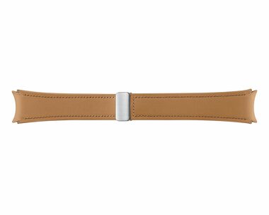 SAMSUNG D-Buckle Hybridní řemínek z eko kůže 20 mm (S/M) hnědá