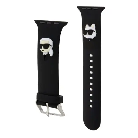 Karl Lagerfeld Karl and Choupette Head NFT Řemínek pro Apple Watch 38/40/41 černá