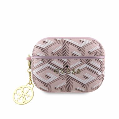 GUESS PU G Cube Charm Pouzdro pro Apple AirPods Pro 2 růžová