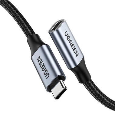 UGREEN US372 Kabel USB-C 3.1 Gen2 (M) - USB-C 3.1 Gen2 (F) 1m černá / 100W / 4K