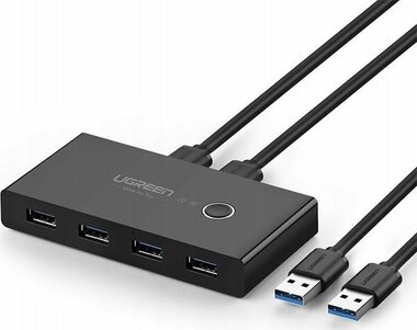 UGREEN USB 3.2 Switch černá / 2x USB-A 3.2 (M) - 4x USB-A 3.2 (F)