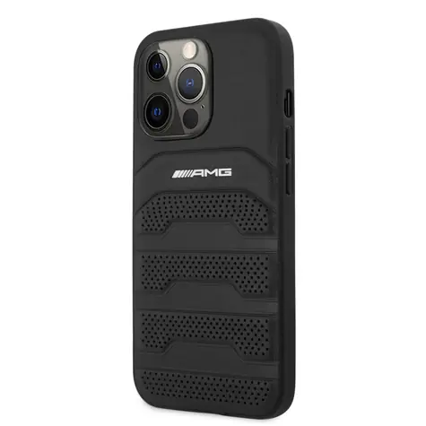 AMG Leather Debossed Lines Zadní Kryt pro Apple iPhone 14 Pro Max