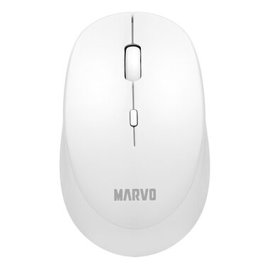 Marvo WM103WH bílá / Bezdrátová optická myš / 1600 DPI / 2.4GHz USB přijímač