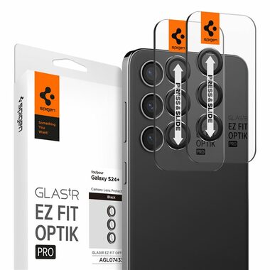 Spigen Glass tR EZ Fit Optik Pro ochranné sklo pro Samsung Galaxy S24 Plus černá 2ks 