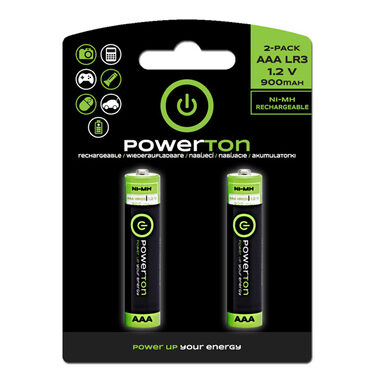 Powerton Nabíjecí Baterie AAA 900mAh 1.2V 24ks 