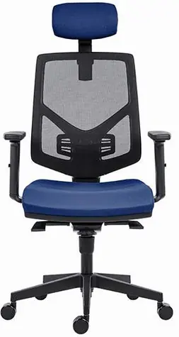 Powerton Tina modrá / Kancelářské ergonomické křeslo / nosnost 120 kg 