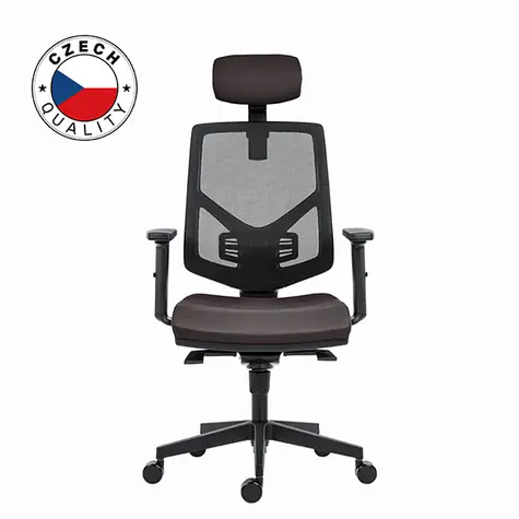 Powerton Tina šedá / Kancelářské ergonomické křeslo / nosnost 120 kg 