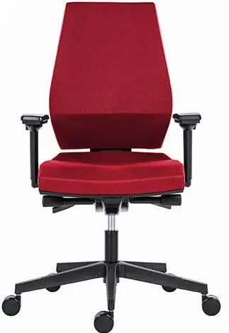 Powerton Sima červená / Kancelářské ergonomické křeslo / nosnost 130 kg 
