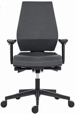 Powerton Sima šedá / Kancelářské ergonomické křeslo / nosnost 130 kg 