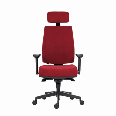 Powerton Jana červená / Kancelářské ergonomické křeslo / nosnost 130 kg 