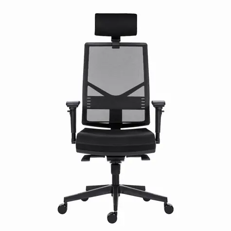 Powerton Marie černá / Kancelářské ergonomické křeslo / nosnost 130 kg 